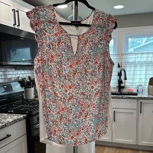 Floral Cap Sleeve Blouse